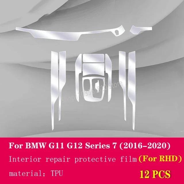 For BMW G11 G12 Series 7 2016- Car interior accessories film transparent TPU-PPF console Anti-scratch resist film refit