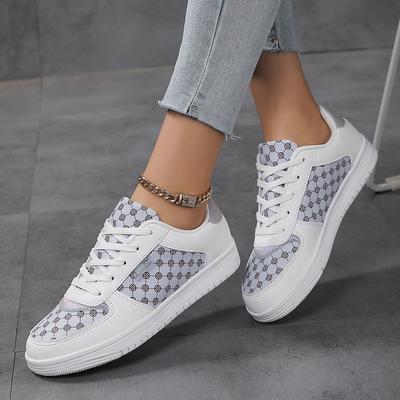 2025 весна и осень новая обувь на платформе женская спортивная обувь студентки корейская версия удобная износостойкая дышащая трендовая клетка