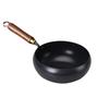 Traditional Wok Hammered Iron Pan with Non-Stick Coating Wooden Handle Frying Pan Japanese Cookware for Gas And Induction Stoves
