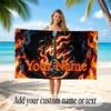 Music Guitar Theme Beach Towel Personalized Custom Name & Text Soft Quick Dry Beach Towel for Swimming Travel