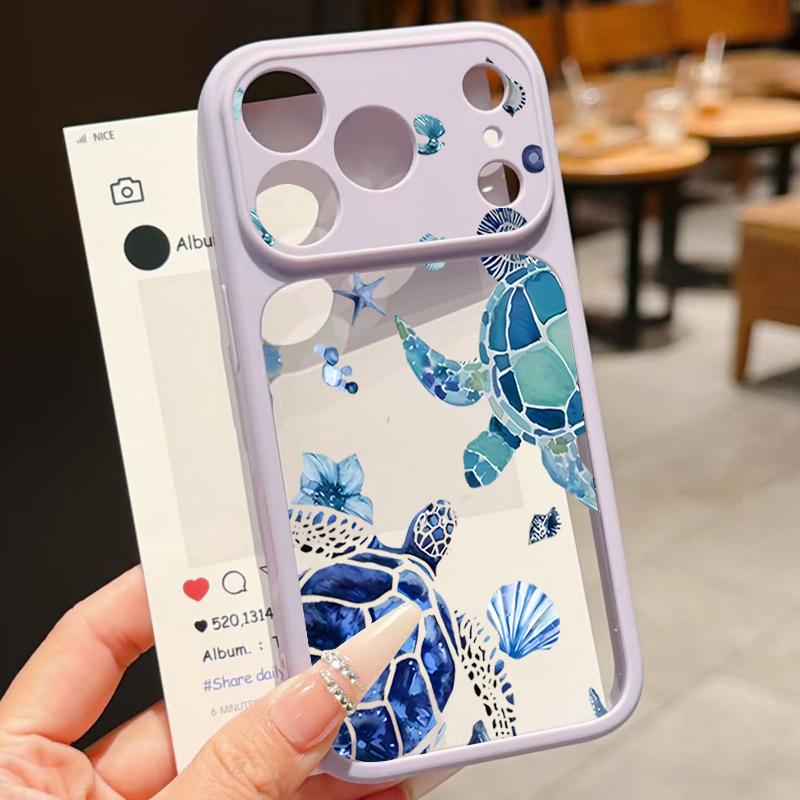 Чехол с принтом китовой акулы для iPhone 17 Pro Max, для iPhone 16 15 14 13 Pro Max, роскошный гибридный TPU+PC, прозрачная задняя панель, жесткая крышка