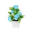 Fake Potted Plant Vibrant Color Artificial Rose Bonsai Fade-resistant Realistic Simulated Plant for Home Decoration