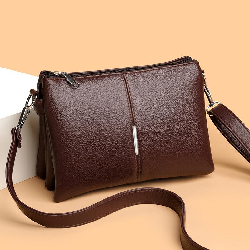 Женская маленькая квадратная сумка через плечо из мягкой кожи, сумка через плечо для мамы