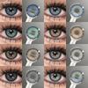 Новые натуральные цветные контактные линзы для глаз 1 пара синие контактные линзы для макияжа карих глаз годовые серые красивые зрачки