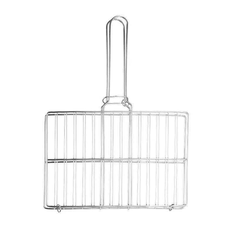 Stainless Steel Square BBQ Grilling Basket Clip