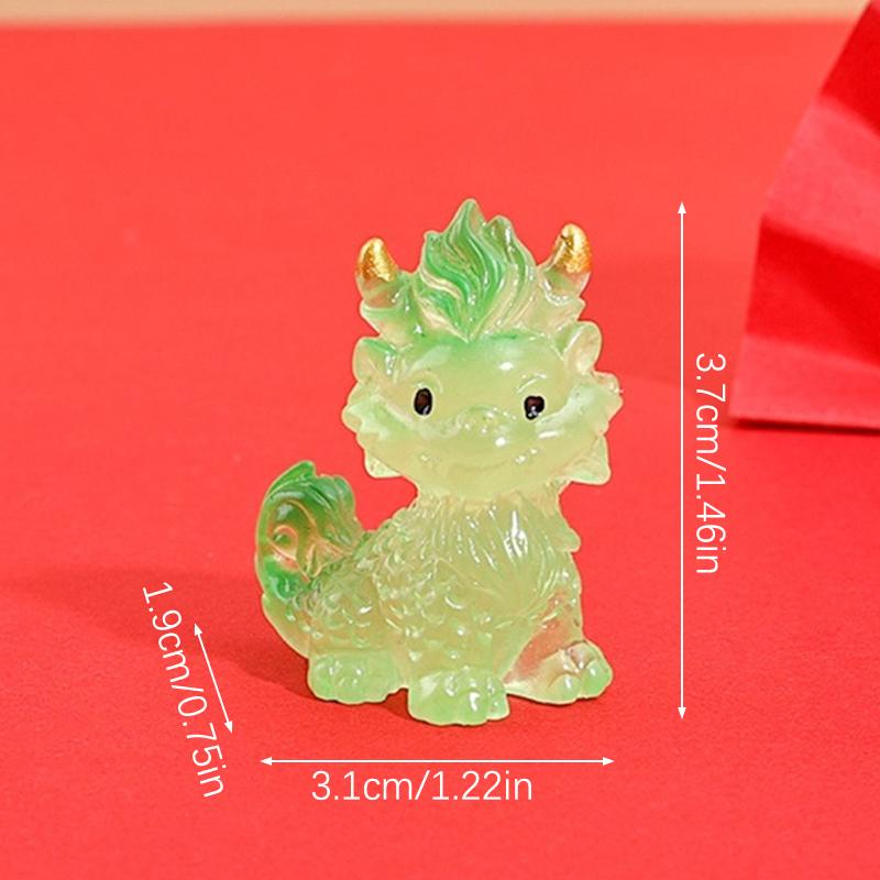 Год Дракона Luminou Dragon Kirin Dragon Микро Ландшафтные Украшения Благоприятный Зверь Кукольный Домик Декор Настольные Подарки Год