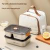ZISIZ 316L Stainless Steel Microwave-Safe Divided Lunch Box