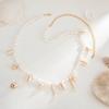 SHIXIN Bohemia Starfish Scallop Pendant Waist Chain Women New Trendy Imitation Pearl Beaded Link Bikini Belly Chain Body Jewelry