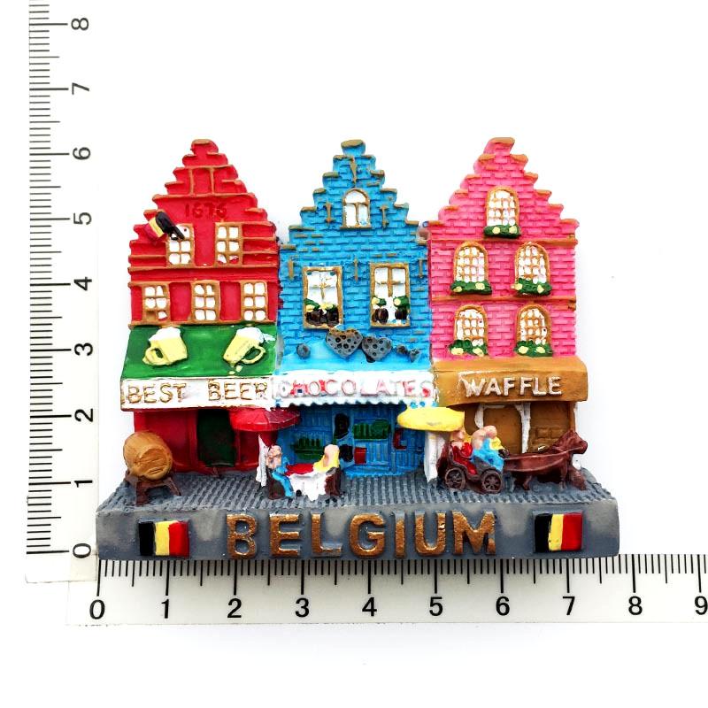 Бельгия Нежный Магнит на Холодильник Брюгге Брюссель Испания Австрия Смоляной Туристический Сувенир Магнитные Магниты Кухня Украшения Дома