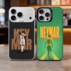 Футбольный 10 Для N-Неймара Чехол для телефона Для iPhone 17,16,15,14,13,12,11 Plus,Pro Max,Цветной Серебристый Чехол для телефона