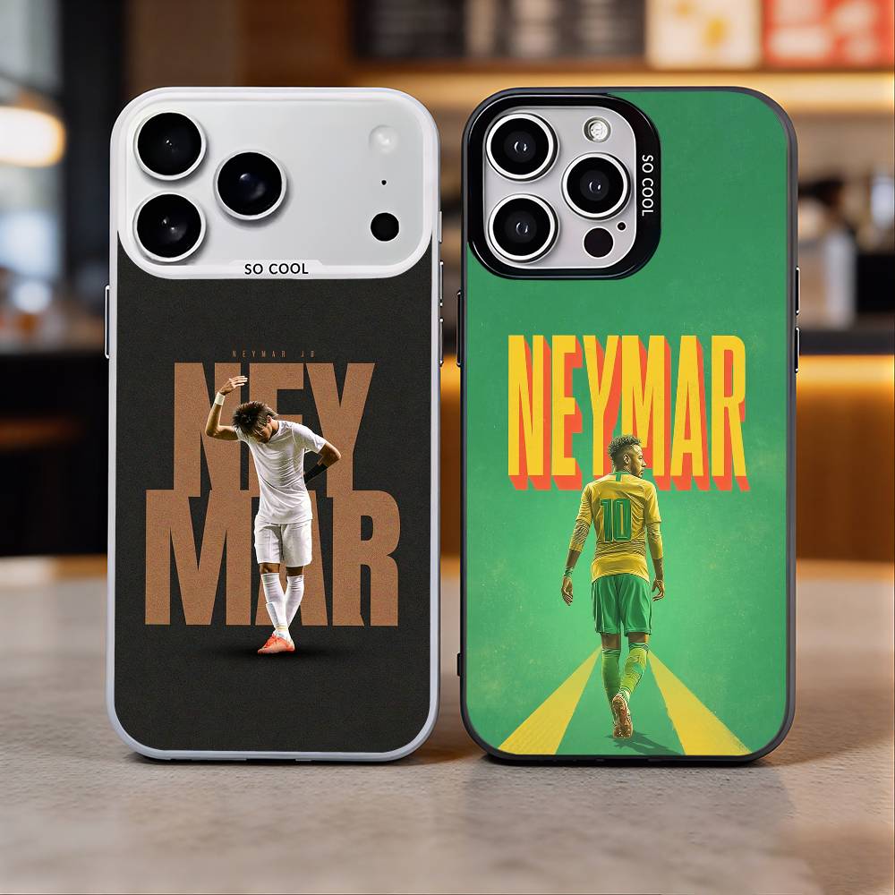 Футбольный 10 Для N-Неймара Чехол для телефона Для iPhone 17,16,15,14,13,12,11 Plus,Pro Max,Цветной Серебристый Чехол для телефона