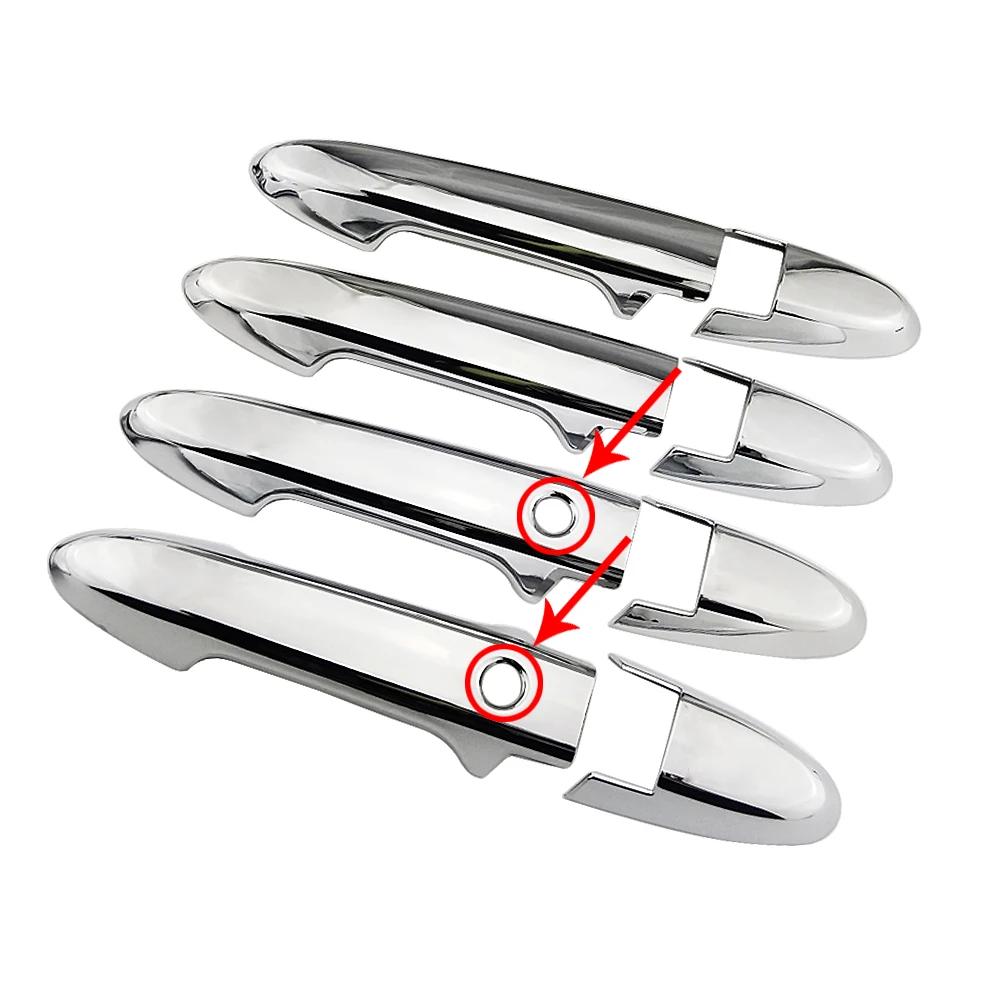 Door Handle Cover For Honda Jazz Fit GK5 GP5 2014- Carbon Fiber Color Modify Refit Chrome Decoration Trim Decor Sticker