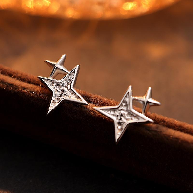 Серьги-звезды из серебра Banyan Tree S925: Изысканный Большой и Маленький Дизайн для Женщин, Милый и Крутой Модный Стиль