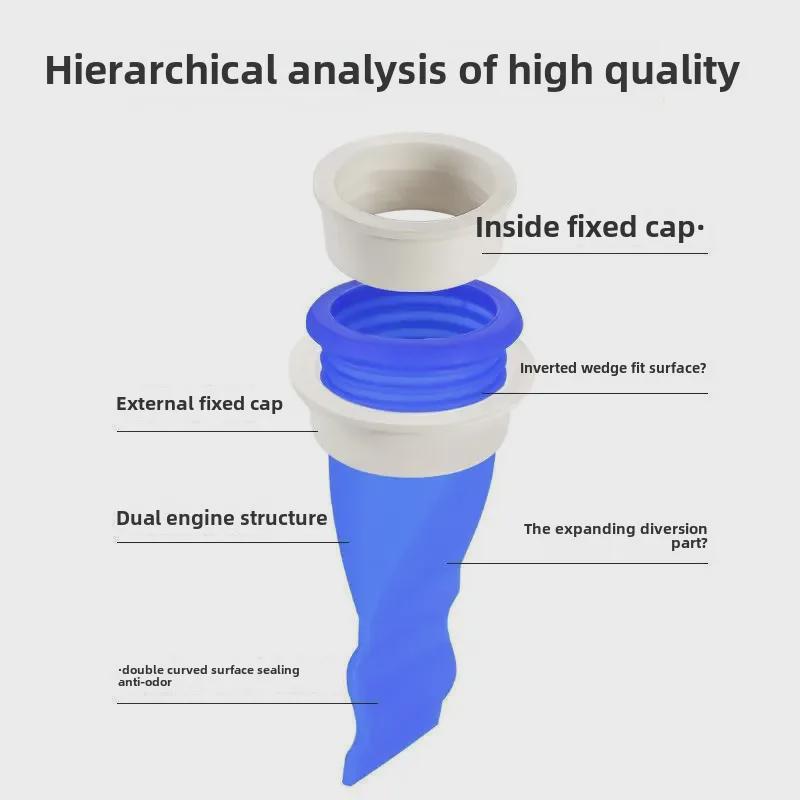 Универсальная силиконовая крышка для слива против запаха для ванной и стиральной машины