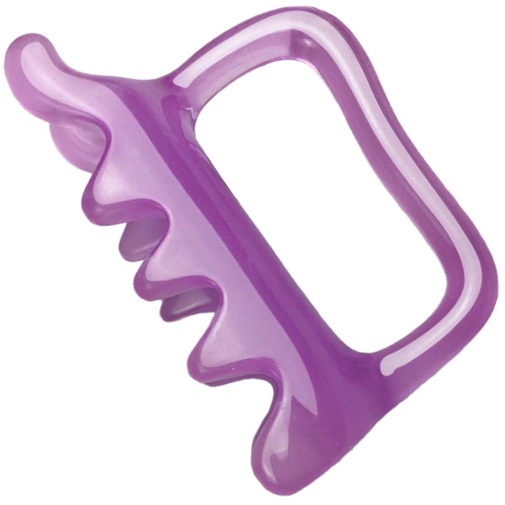 Пластина Гуа Ша с инструментом для акупрессурного массажа для облегчения скованности шеи и плеч, лимфатического и мышечного массажа, фиолетовая ручка, боль, массаж, облегчение, унисекс,