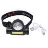 Headlamp LED COB Dual Use Adjustable USB Rechargeable Waterproof LED Headlamp for Outdoor Camping