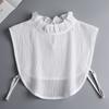 Stand Fake Collar Blouse Cotton Detachable Shirt Collar False Collar Woman Lapel Blouse Top Tie for Women Decor