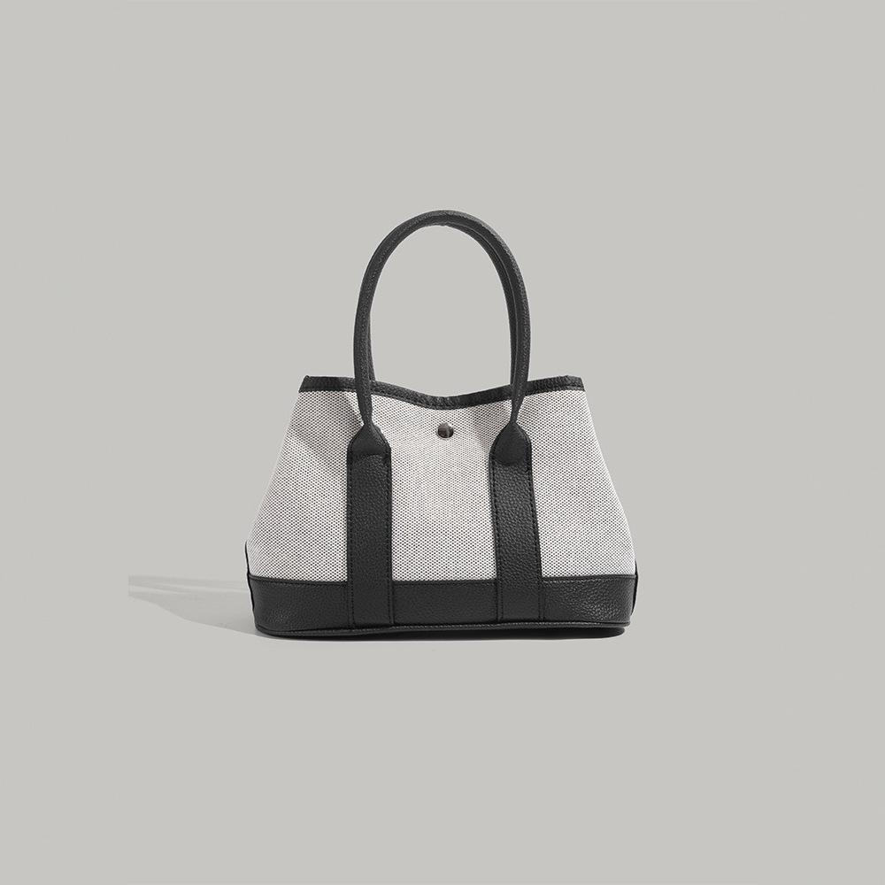 Cross-border 2025 new niche design patchwork handbag, fashionable and versatile, large-capacity commuter shoulder and crossbody bag, trendy