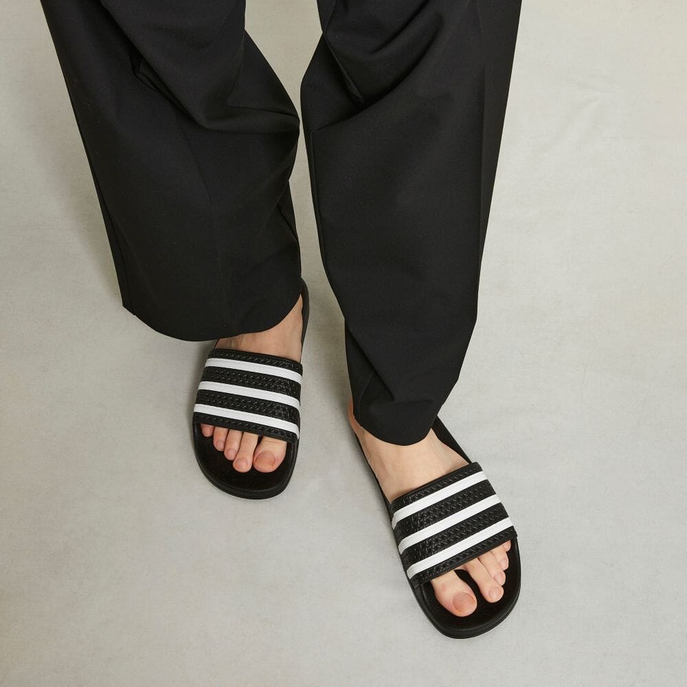Adidas ADILETTE Core Black Sandals Slide Unisex ORIGINALS 280647 Core Black/White/Core Black