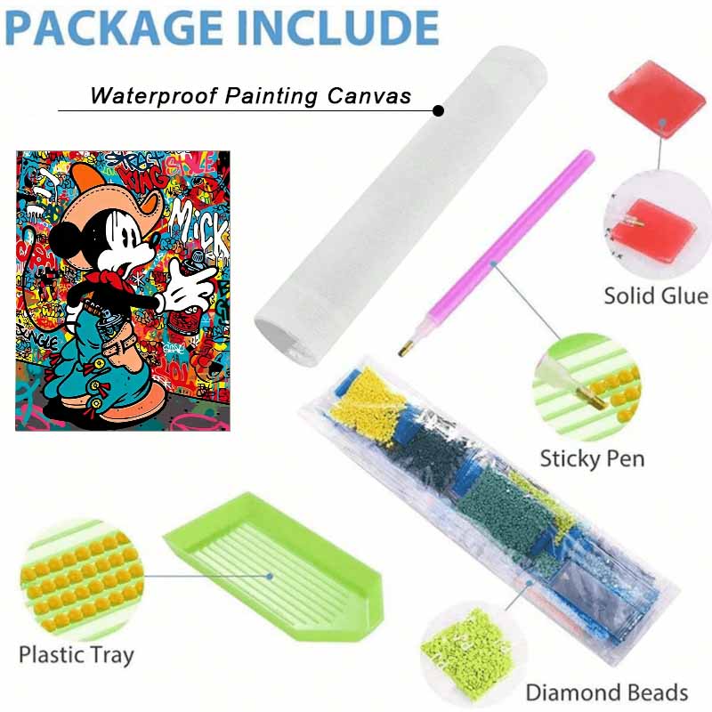 Disney Набор для 5D Алмазной Живописи DIY Микки Граффити Ручная Работа Алмазная Декоративная Картина Домашний Декор Искусство Декор