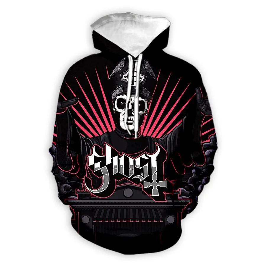 Hoodies Ghost Band 3d Print Sweatshirts Men Women Unisex Hooded Oversized Hoodie Fashion Kids Pullover Sweatshirts Tracksuits