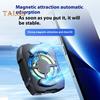 Rechargeable Phone Radiator Low-Noise Wireless Magnetic 3 Speeds Adjustable Gaming Phone Cooling Fan with LED Lights