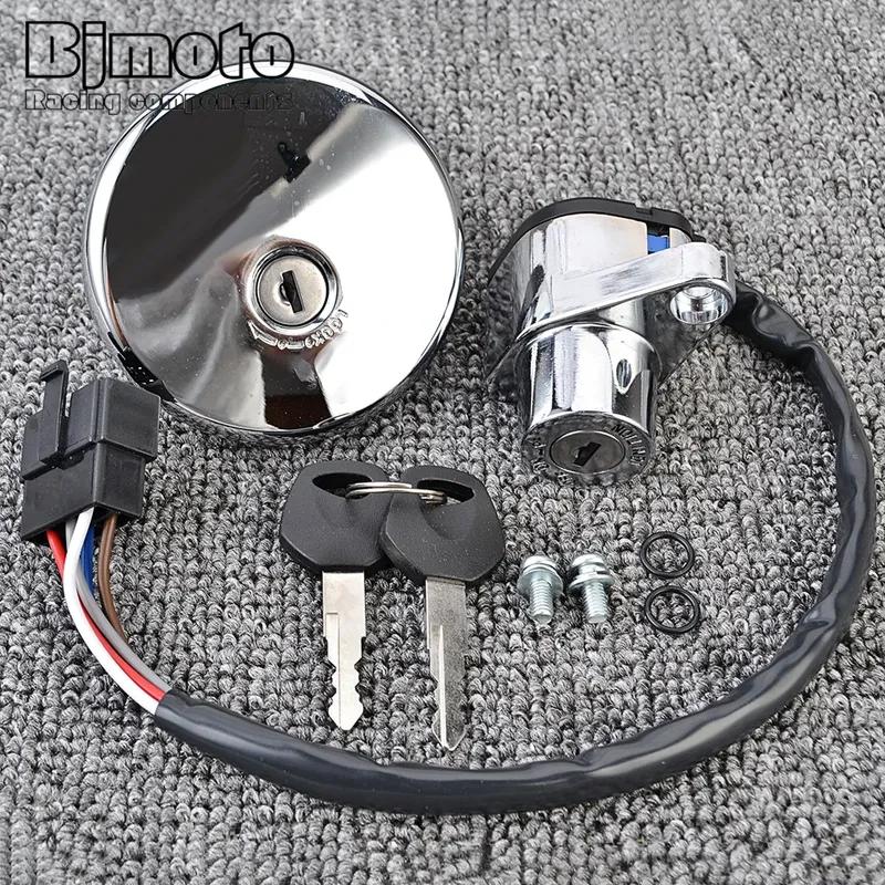 Ignition Switch Fuel Gas Cap Seat Lock Kit For Kawasaki VN900 Classic Custom Vulcan 900 VN 900 51049-5001 27005-0032