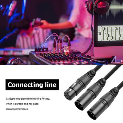 50 см 3-контактный XLR гнездо - двойной XLR штекер Y-разветвитель кабель Микрофонные аудиокабели XLR Y-разветвитель кабель