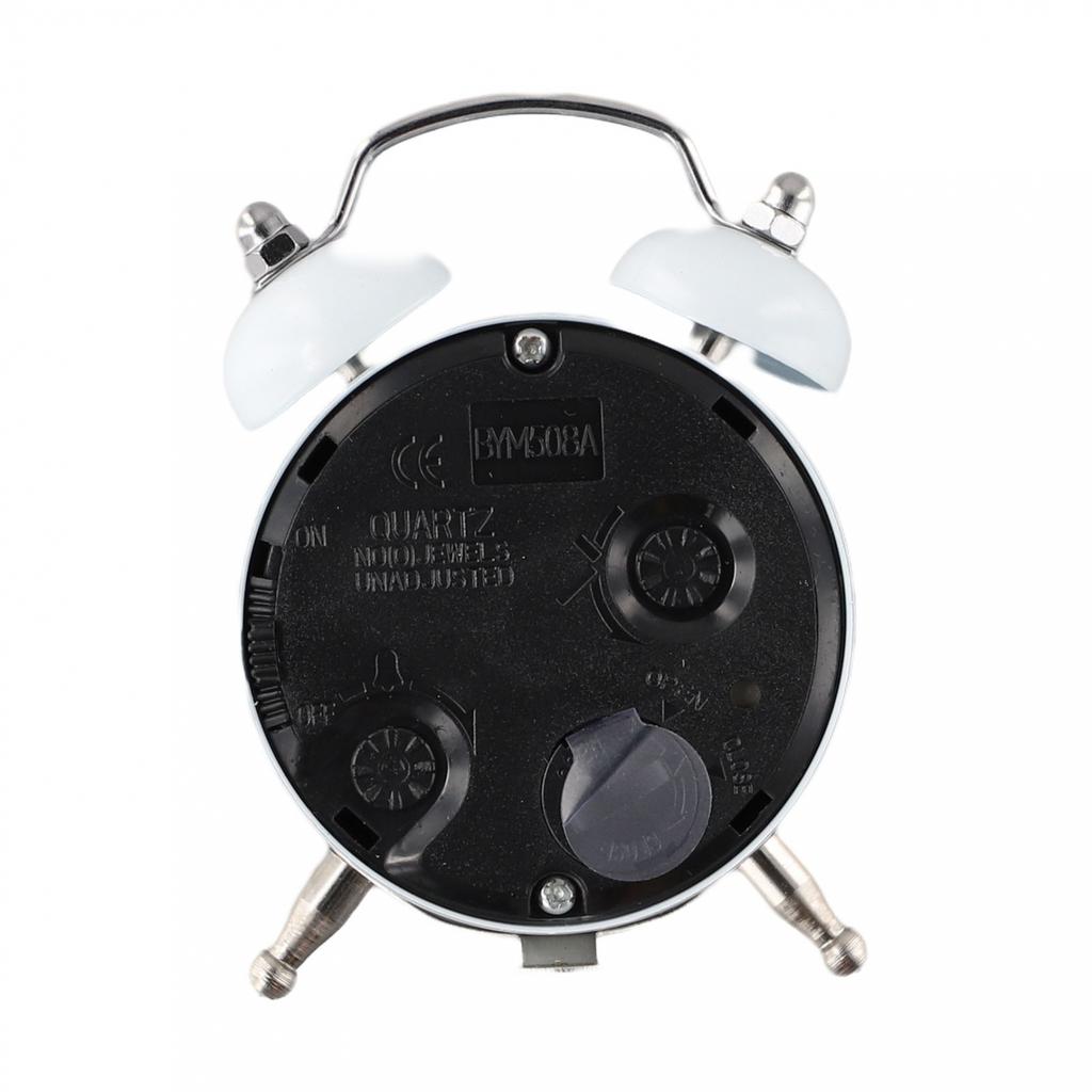 Будильник классический двойной звонок стеклянная линза металлический основной корпус