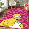 1Pc Donut Homer Simpson Rug Office Carpet Indoor Outdoor Doormat Nonslip Soft Living Room Christmas Halloween Gift D922674