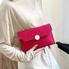 Women Clutch Bag Solid Color Envelope Shape Magnet Closure Portable Large Capacity Lightweight Coin Cards Lipstick Phone Storage Handbag Purse