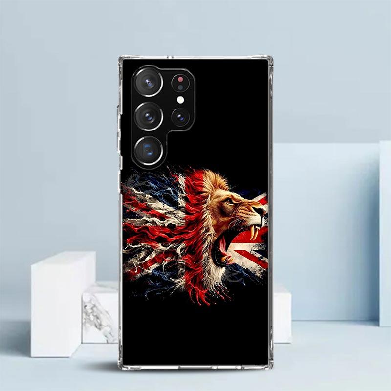Флаг Великобритании Union Jack Англия Мягкий чехол для Samsung Galaxy S25 Edge S26 S24 S23 Ultra Чехол для телефона S22 S21 Plus S20 FE С рисунком