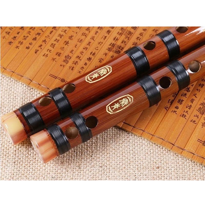 Китайская бамбуковая флейта профессиональные деревянные духовые флейты музыкальные инструменты C / D / E / F / G ключ китайский dizi с аксессуарами