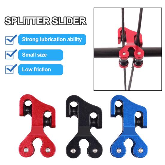 Разделитель ползунка для тетивы Композитный разделитель тетивы из алюминиевого сплава Трос для стрельбы из лука Слайд-ролик Замена скольжения