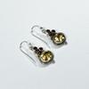 Handmade Gemstone Jewelry 925 Sterling Silver Garnet & Citrine Earrings Dangle Earrings