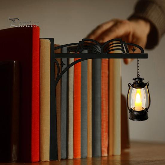 Декор книжной полки для спальни Библиотечный фонарь Мини-лампа, Винтажный подвесной светильник с теплым свечением, Компактная лампа-подставка для книг Декоративный для домашнего кабинета