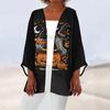 Женская повседневная модная легкая куртка средней длины с принтом, кардиган