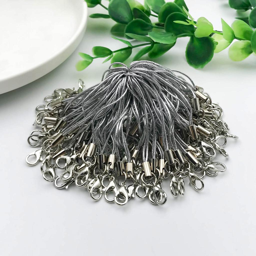 20/50 шт. Шнурок с карабином-лобстером, ремешок, шнур, мобильные ремешки, шарм, нейлоновая цепочка для ключей, аксессуары для изготовления украшений своими руками