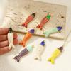 Doreen Box 1 PC Brass Fish Pendants 18K  Gold Plated Enamel Fish Animal Ocean Jewelry Charms for Necklace Findings 5.6cm x 1.5cm