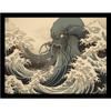 Коллекция волн Ктулху Плакат в рамке с волнами