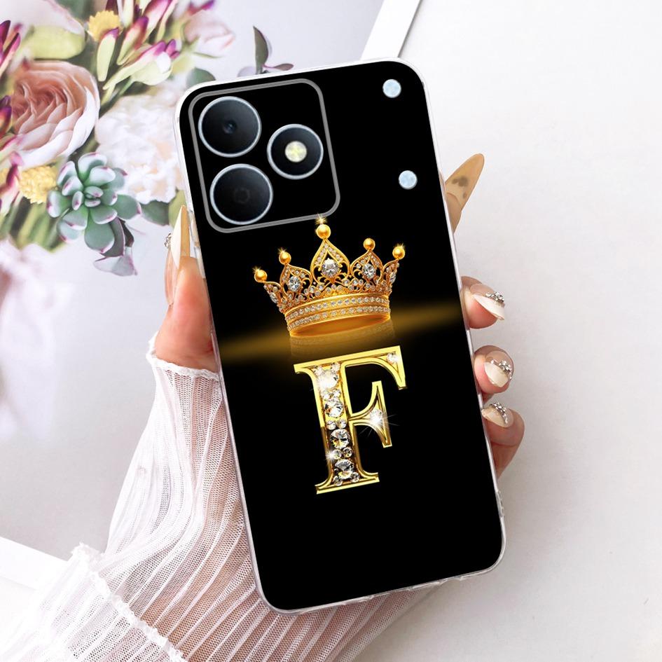 Чехол для OPPO Realme Note 80 2026 Новый Милый С буквами Корона Мягкий Силиконовый Чехол для Телефона Для Realme Note 80 4G Funda Note80 Задние Чехлы