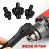 1PC 2-in-1 Drill Chuck Key Wrench, Black Fast Ratchet Wrench, Two-end Dual-purpose Wrench, Hardened