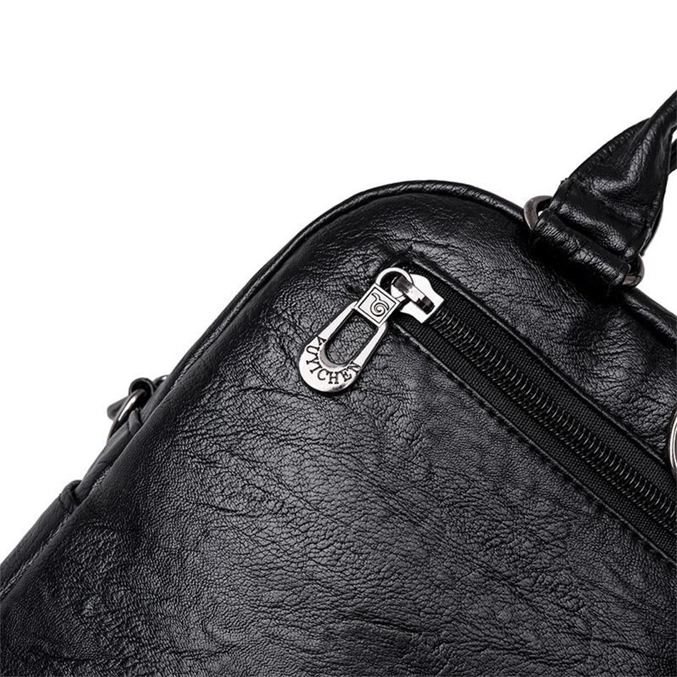 Повседневная женская многофункциональная сумка-мессенджер, модная мягкая искусственная кожа, дизайнерские женские рюкзаки для школы, подростков, дорожный рюкзак