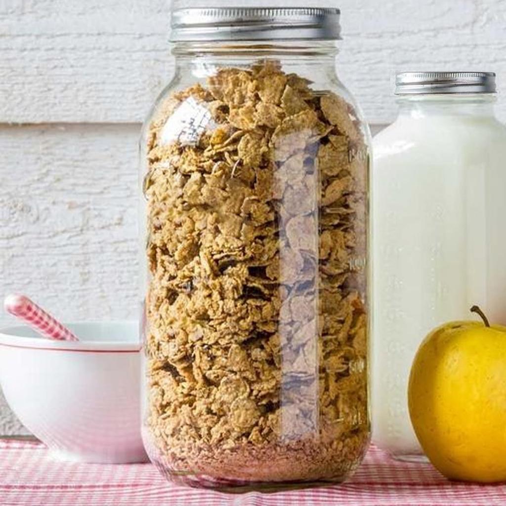 64oz Wide Mouth Glass Jar - Airtight Canning for Fermenting, Pickling - Heavy-Duty Storage, Half Gallon/2 Quart