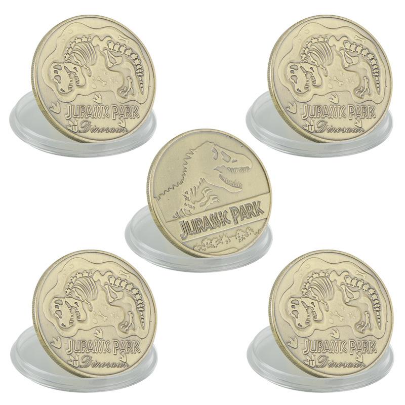 Dinosaur Fossil Commemorative Coin Fighter Commemorative Medal Collection Metal Crafts Badge War Memorial Collection
