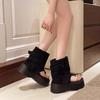 Полые короткие ботинки женские летние ботинки с защипом и короткими штанинами, ботинки в стиле жареной улицы Майяра, нишевые ботинки с носком, на толстой подошве, крутые ботинки