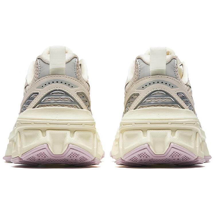 Anta Cormorant Retro Versatile Shock Absorbing Wear Resistant Warm Low Top Casual Shoes Women Sneaker Silver Gray Beige 122518895-4