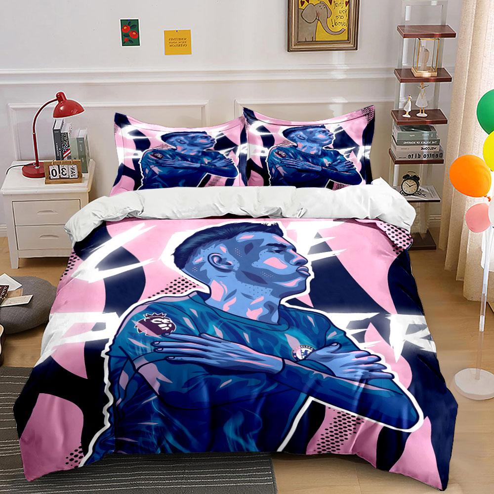 Blue athlete graffiti design. Bedding sets Duvet cover sets Duvet covers Pillowcases(1 * Duvet Cover 2 * Pillowcases without duvet insert)