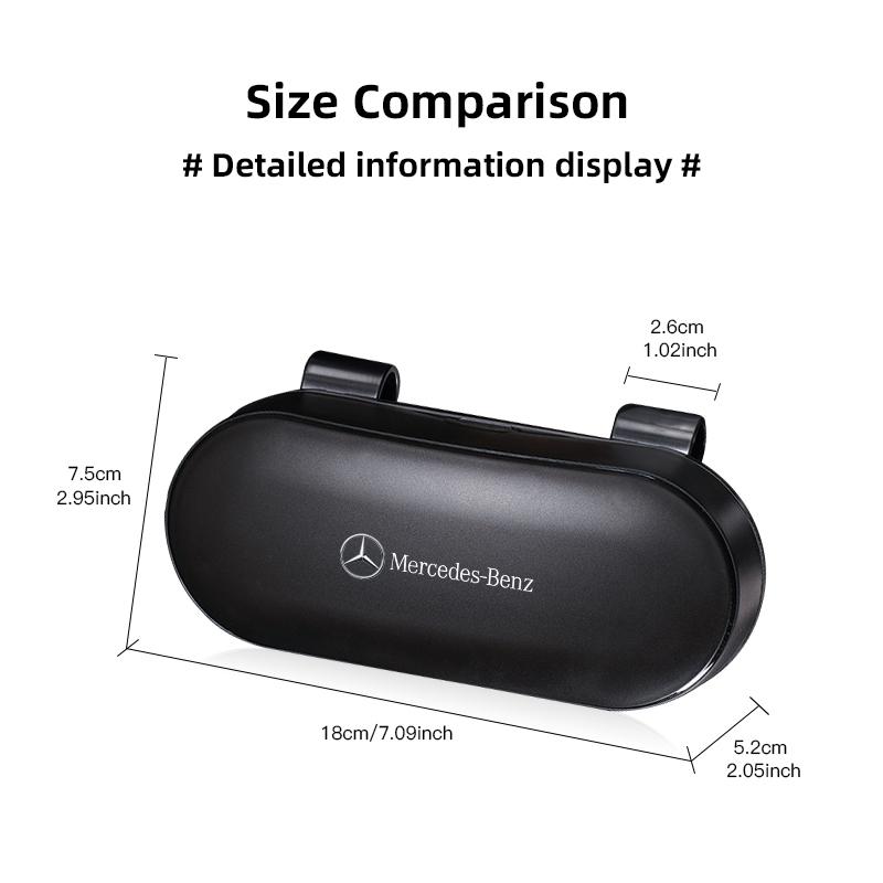 Car Sun Visor Sunglasses Glasses Case Storage Clip Box Tire Valve For For Mercedes Benz AMG W203 W206 W220 W205 W211 W212 W201 CA1