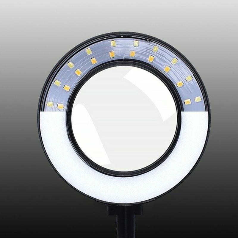 Upgraded Magnifying Glass with Light 10X Magnifying Desk Lamp Gooseneck Suitable for Reading Close Work Hobbies 72 LED